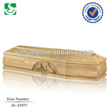 quality europe coffin with carving mother maria